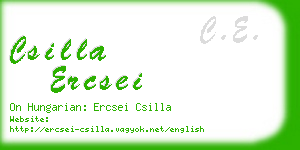 csilla ercsei business card